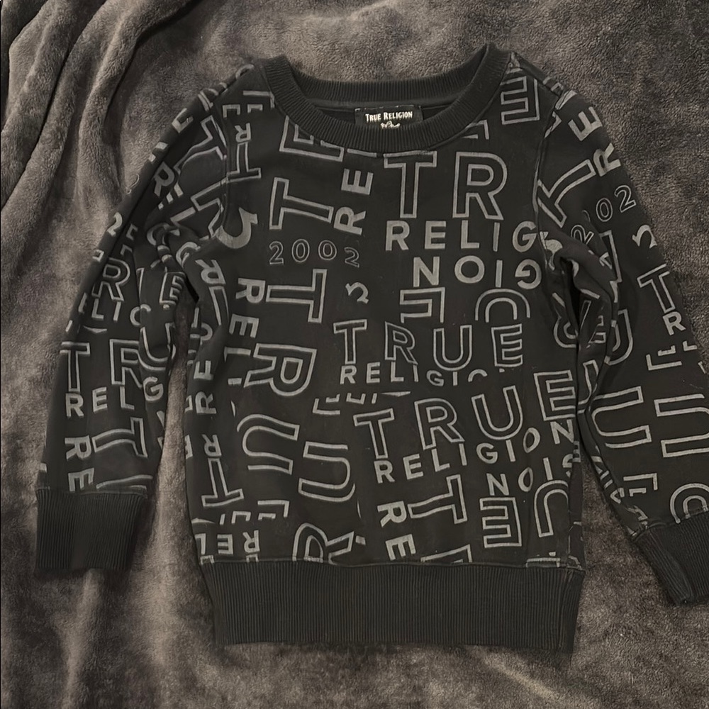 True Religion Black Graphic Sweatshirt